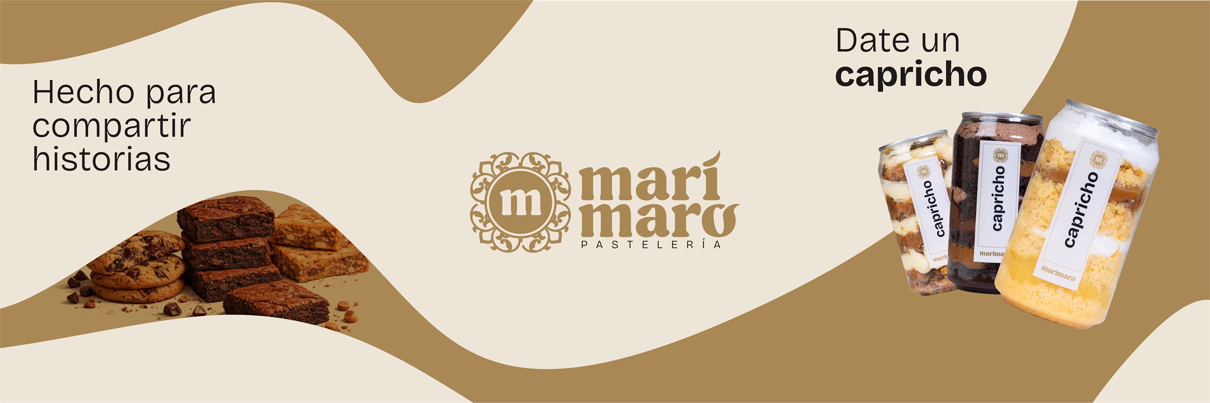 Arte completo de identidad Marimaro Pasteleria.